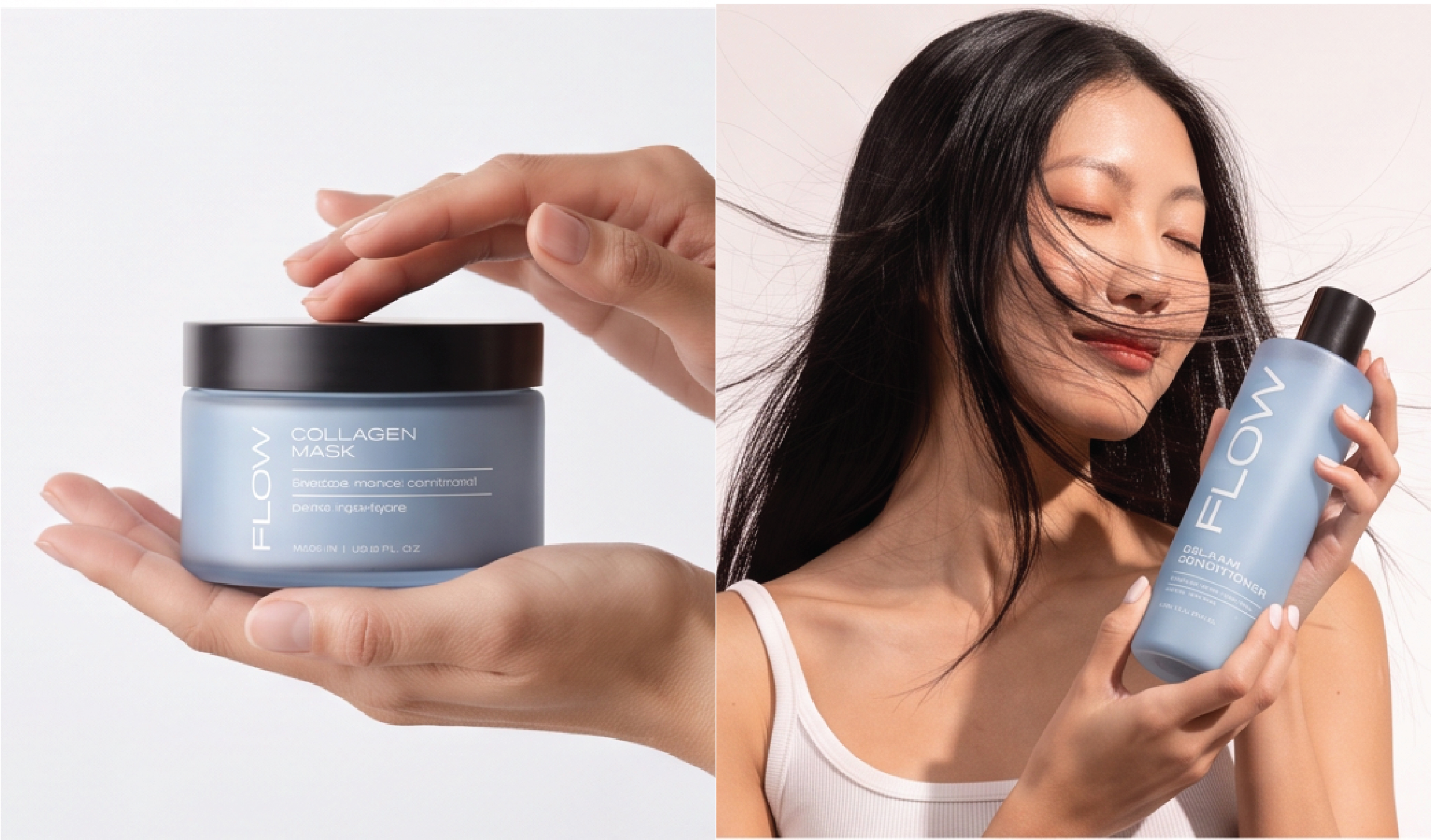 Flow hydrating hair-care packaging design