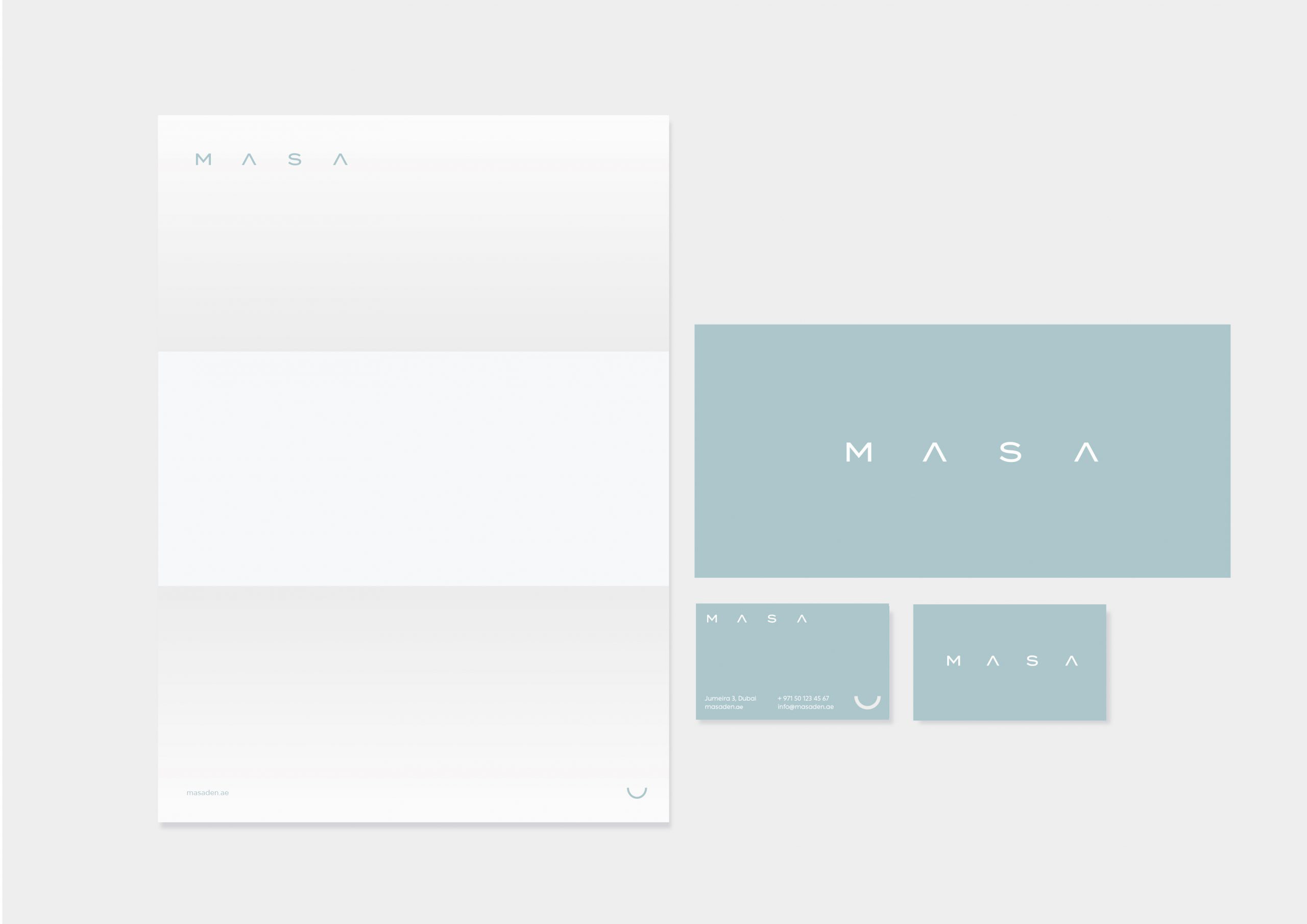 MASA dental clinic logo and brand identity