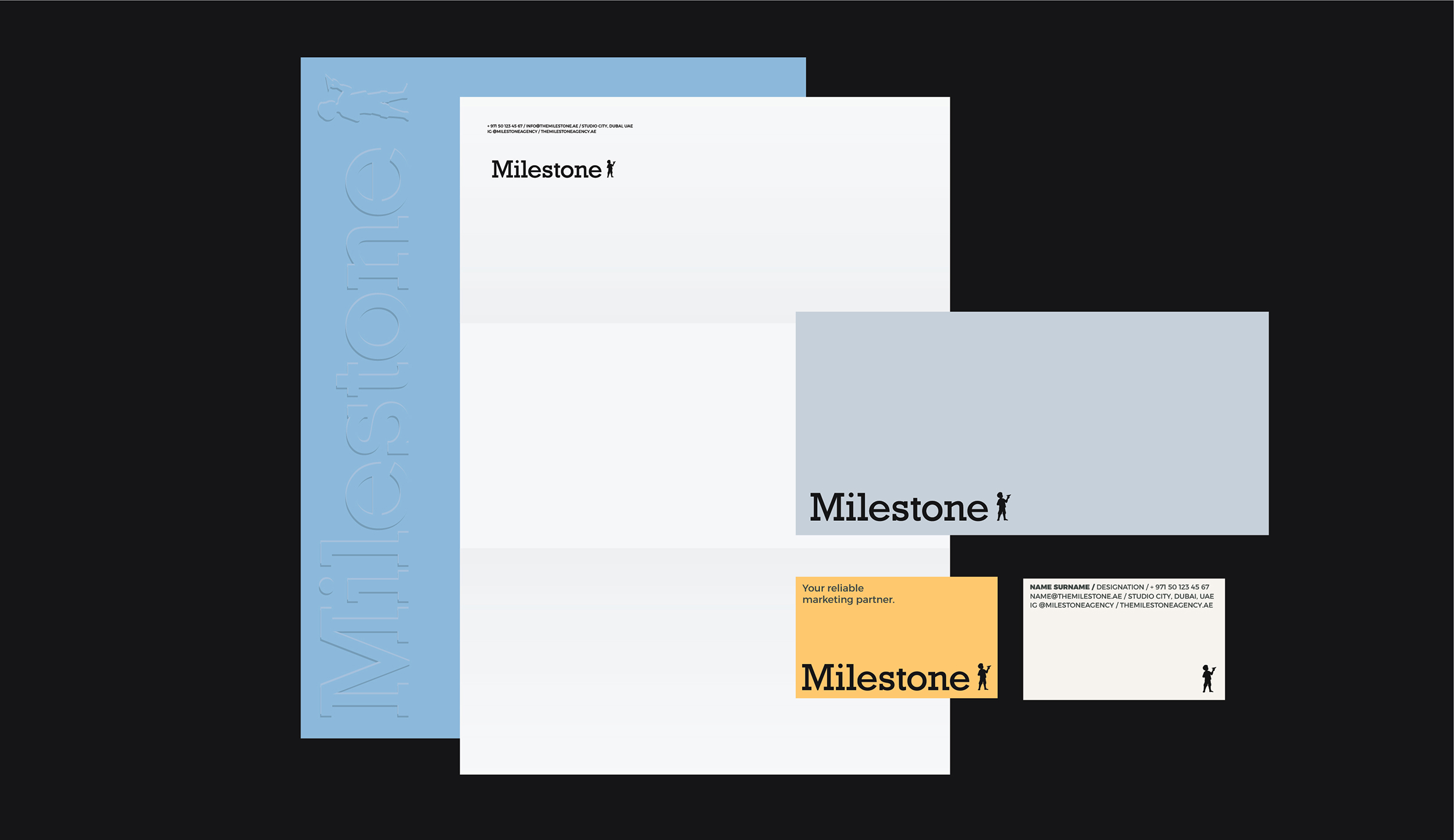 Milestone logo and brand identity