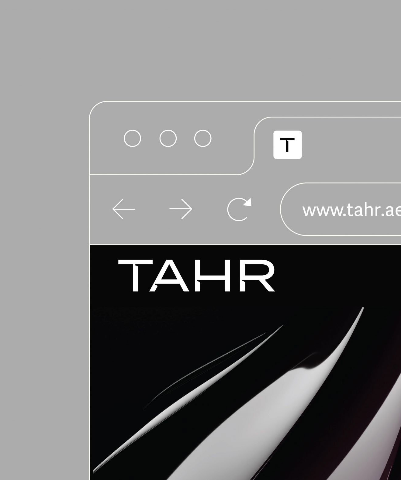 TAHR website mockup